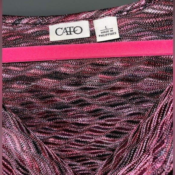 Cato Women’s Pink Knit Cowl Neck Top - Picture 2 of 4